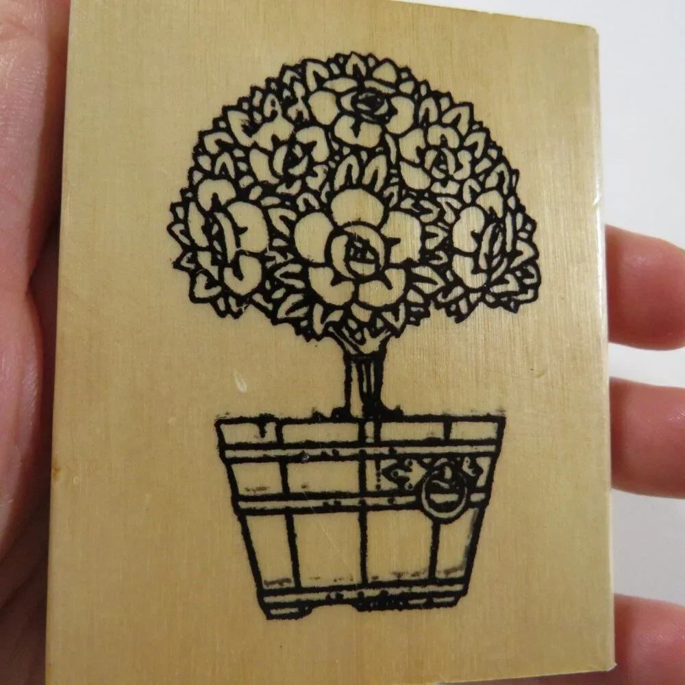 Rubber Stamps Wood Mounted (Fence, Topiary, Just for You Bouquet)